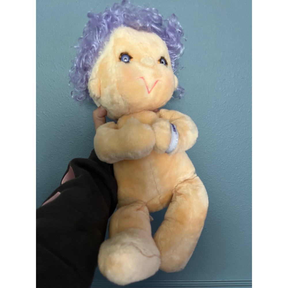 Huggable Purple Curly Hair Plush Toy 2002